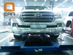 Защита переднего бампера одинарная волна (d 76/60) Can Otomotiv Toyota Land Cruiser 200 2007-2019