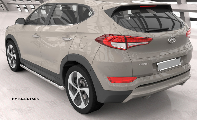 Защита штатных порогов (d 60) Can Otomotiv Hyundai Tucson 2015-2019 no.11186