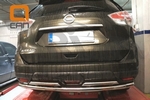 Защита заднего бампера двойная (d 60/42) Can Otomotiv Nissan X-Trail 2014-2019