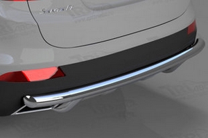 Защита заднего бампера одинарная (d 60) Can Otomotiv Hyundai Grand Santa Fe 2013-2019 ― Auto-Clover