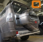 Защита заднего бампера одинарная (d 76) Can Otomotiv Mitsubishi Pajero IV 2006-2019