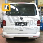 Защита заднего бампера уголки (d 60) Can Otomotiv Volkswagen Transporter T5 2003-2015