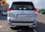 Защита заднего бампера уголки (d 70/42) Can Otomotiv Toyota Land Cruiser Prado 150 2010-2019