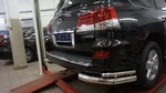 Защита заднего бампера уголки (d 76/42) Can Otomotiv Lexus LX570 2008-2019