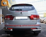 Защита заднего бампера уголки (d 76/42) Can Otomotiv SsangYong Kyron 2005-2015