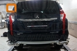Защита заднего бампера уголки (d 76/42) Can Otomotiv Mitsubishi Pajero Sport III 2015-2019