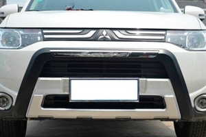 Защитная накладка на передний бампер OEM-Tuning Mitsubishi Outlander III 2013-2019 ― Auto-Clover