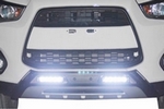 Защитная накладка на передний бампер с LED фонарями OEM-Tuning Mitsubishi ASX 2010-2019