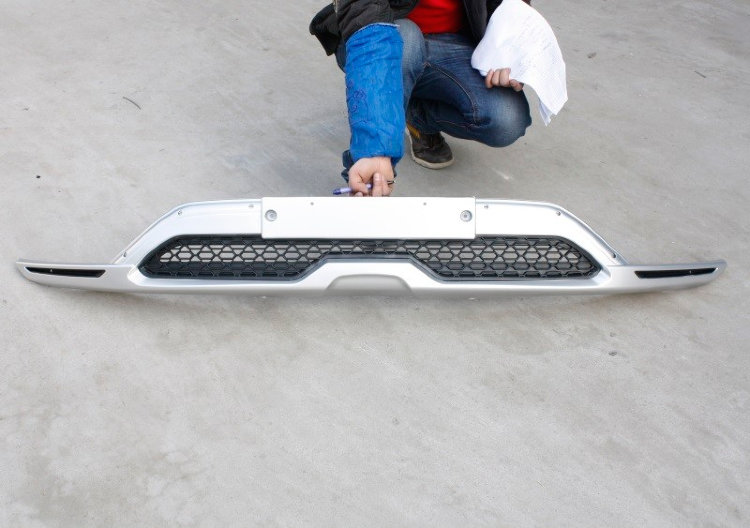 Защитная накладка на передний бампер (вариант 1) OEM-Tuning Hyundai ix35 2009-2015 no.9388