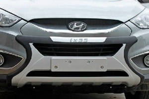 Защитная накладка на передний бампер (вариант 2) OEM-Tuning Hyundai ix35 2009-2015 ― Auto-Clover