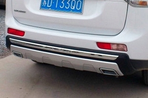 Защитная накладка на задний бампер OEM-Tuning Mitsubishi Outlander III 2013-2019 ― Auto-Clover