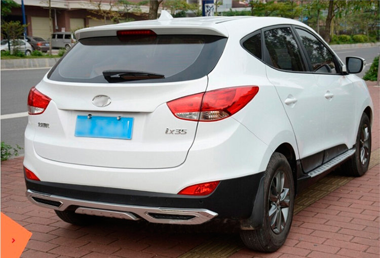Защитная накладка на задний бампер (вариант 1) OEM-Tuning Hyundai ix35 2009-2015 no.9387