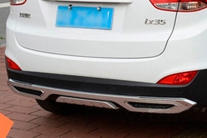 Защитная накладка на задний бампер (вариант 1) OEM-Tuning Hyundai ix35 2009-2015 ― Auto-Clover