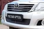 Защитная сетка решетки переднего бампера Русская Артель Toyota Hilux 2005-2015