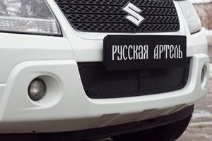 Защитная сетка решетки переднего бампера Русская Артель Suzuki Grand Vitara 2005-2014 ― Auto-Clover