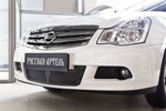 Защитная сетка решетки переднего бампера Русская Артель Nissan Almera 2012-2019