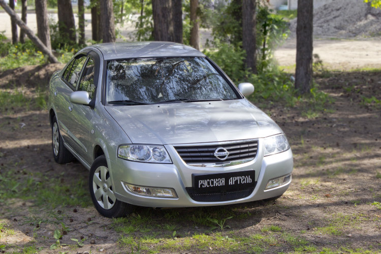 Защитная сетка решетки переднего бампера Русская Артель Nissan Almera 2002-2009 no.18565