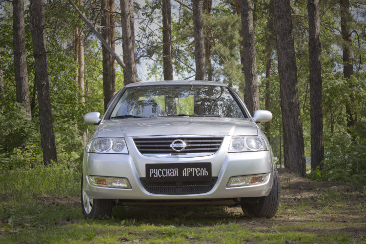 Защитная сетка решетки переднего бампера Русская Артель Nissan Almera 2002-2009 no.18565