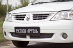 Защитная сетка решетки переднего бампера Русская Артель Renault Logan 2004-2012