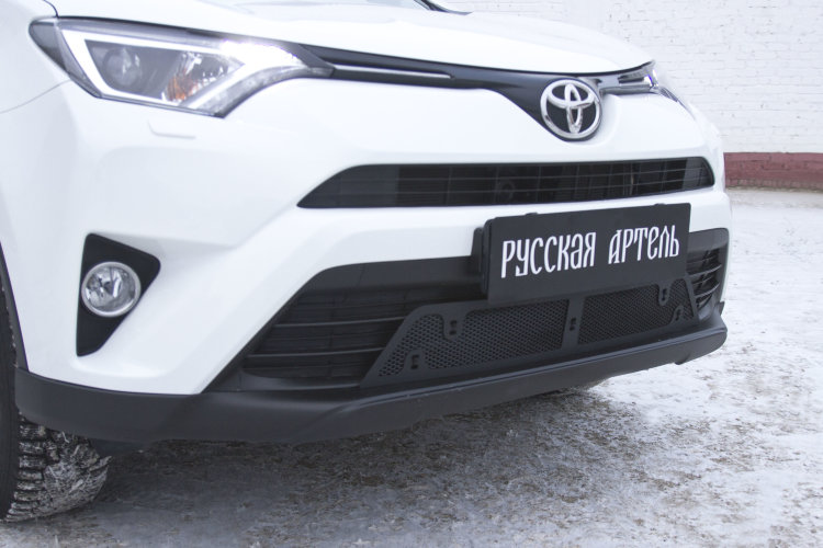 Защитная сетка решетки переднего бампера Русская Артель Toyota RAV4 2013-2019 no.18316