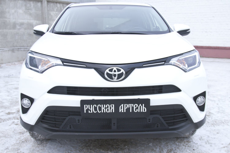 Защитная сетка решетки переднего бампера Русская Артель Toyota RAV4 2013-2019 no.18316