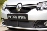 Защитная сетка решетки переднего бампера Русская Артель Renault Logan 2013-2019