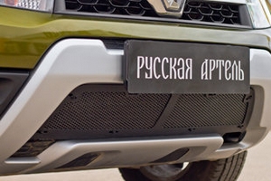 Защитная сетка решетки переднего бампера Русская Артель Renault Duster 2011-2019 ― Auto-Clover