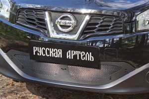 Защитная сетка решетки переднего бампера Русская Артель Nissan Qashqai 2007-2013 ― Auto-Clover