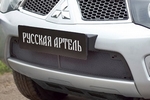 Защитная сетка решетки переднего бампера Русская Артель Mitsubishi L200 2005-2015