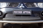 Защитная сетка решетки переднего бампера Русская Артель Mitsubishi L200 2005-2015