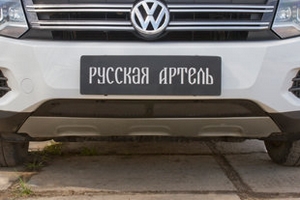 Защитная сетка решетки переднего бампера Русская Артель Volkswagen Tiguan I 2008-2016 ― Auto-Clover