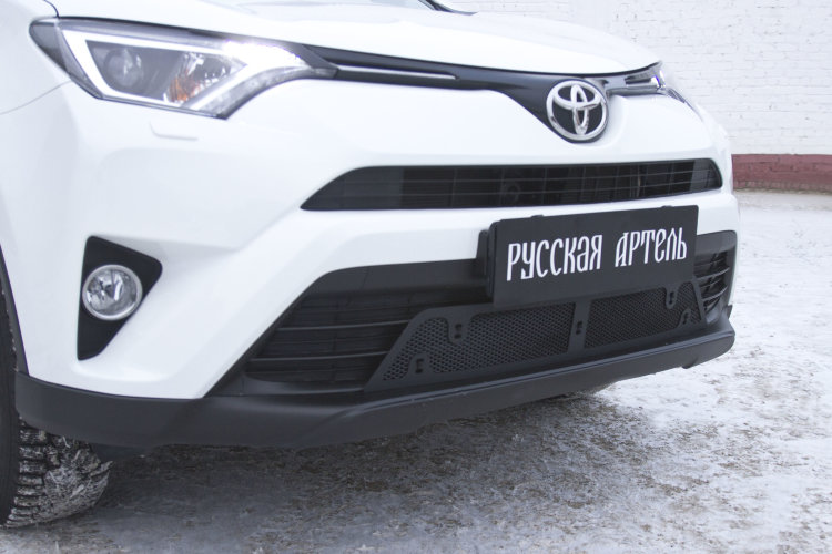 Защитная сетка решетки переднего бампера Русская Артель Toyota RAV4 2013-2019 no.95