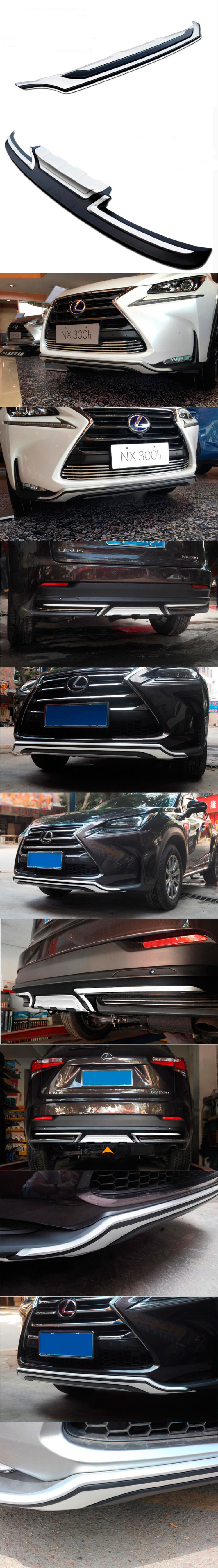 Защитные накладки на бампер OEM-Tuning Lexus NX 2014-2019 no.8888