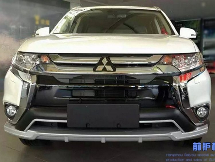 Защитные накладки на передний и задний бампер (вариант 1) OEM-Tuning Mitsubishi Outlander III 2013-2019 no.8814