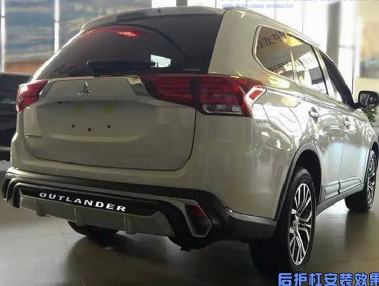 Защитные накладки на передний и задний бампер (вариант 1) OEM-Tuning Mitsubishi Outlander III 2013-2019 no.8814