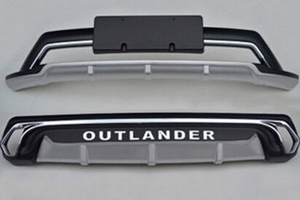 Защитные накладки на передний и задний бампер (вариант 1) OEM-Tuning Mitsubishi Outlander III 2013-2019 ― Auto-Clover