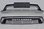 Защитные накладки на передний и задний бампер (вариант 1) OEM-Tuning Mitsubishi Outlander III 2013-2019