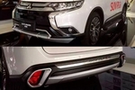 Защитные накладки на передний и задний бампер (вариант 2) OEM-Tuning Mitsubishi Outlander III 2013-2019